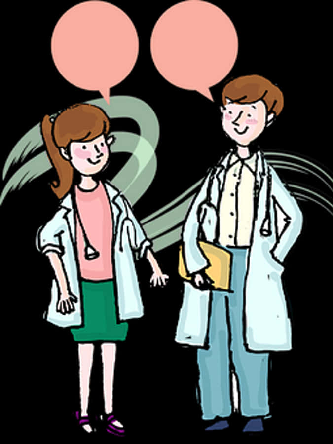 Doctorand Patient Conversation Cartoon