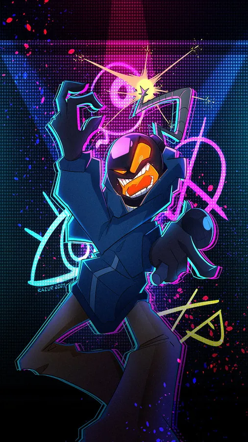 Whitty With A Multicolored Background