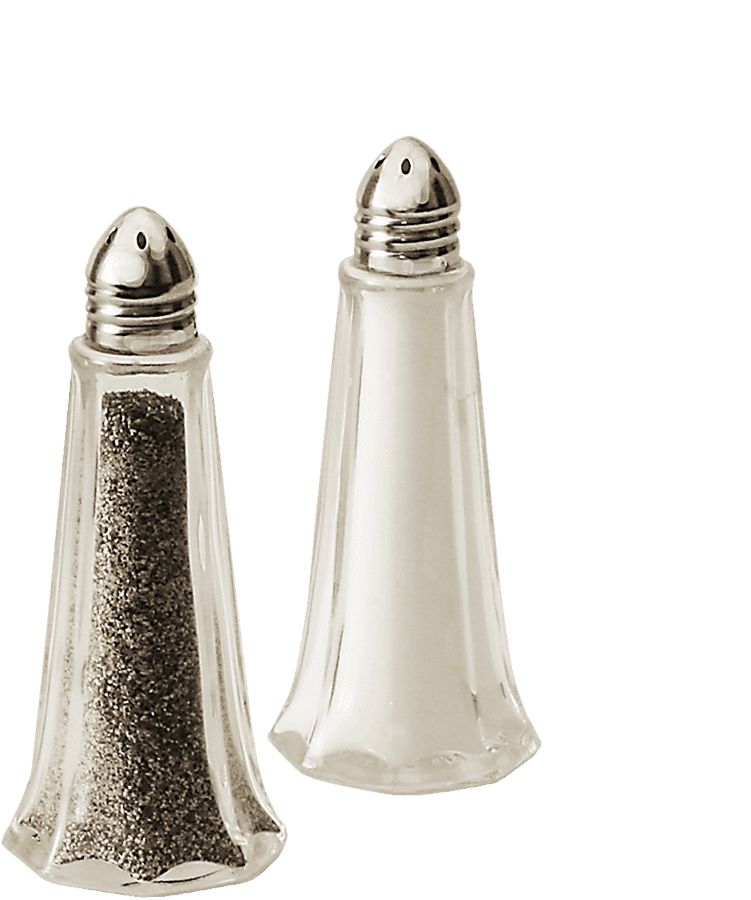 Saltand Pepper Shakerson Blue Background