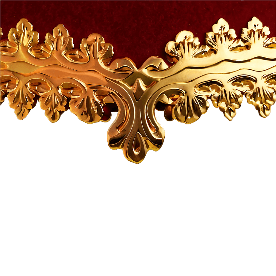 Metallic Gold Trim PNG kve38