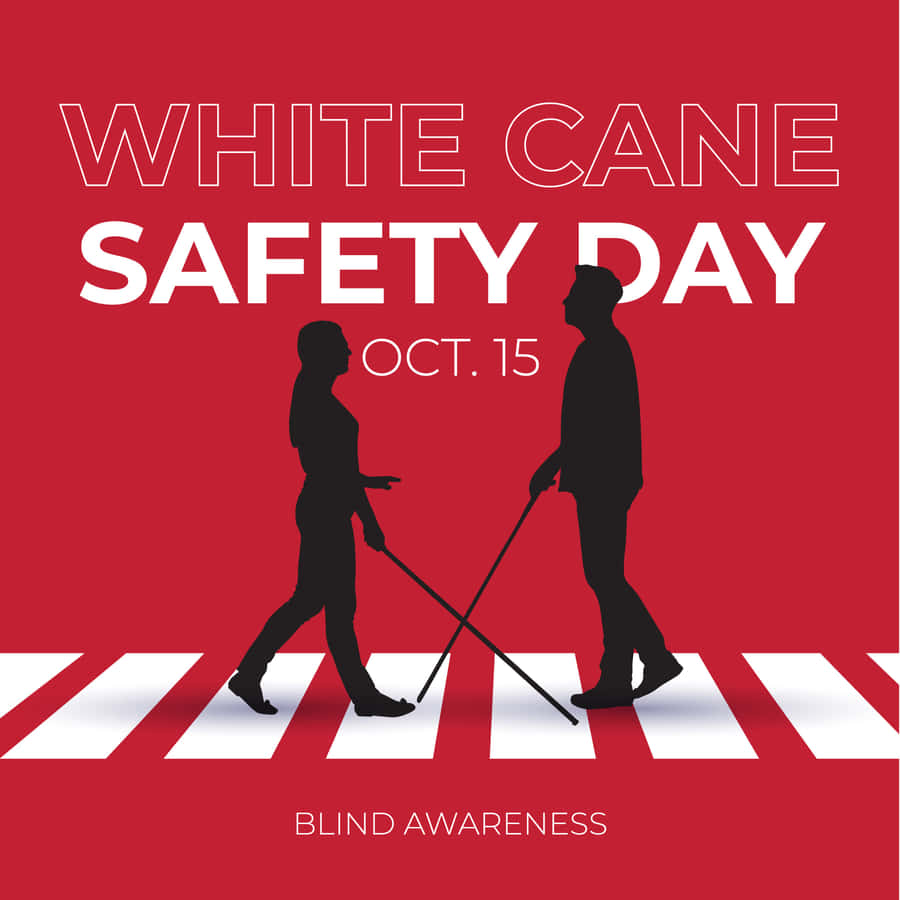 Poster del Giorno della Sicurezza del Bastone Bianco