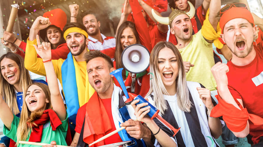 Tifosi Sportivi Entusiasti che Festeggiano