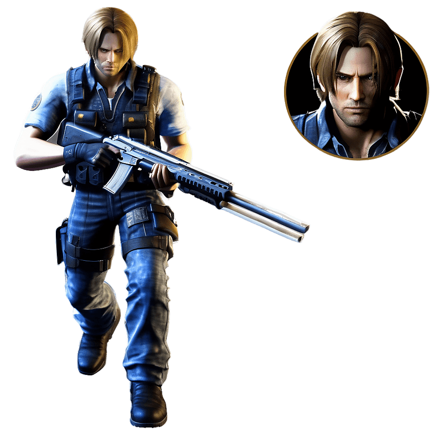 Leon Kennedy Resident Evil Survivor PNG pxy