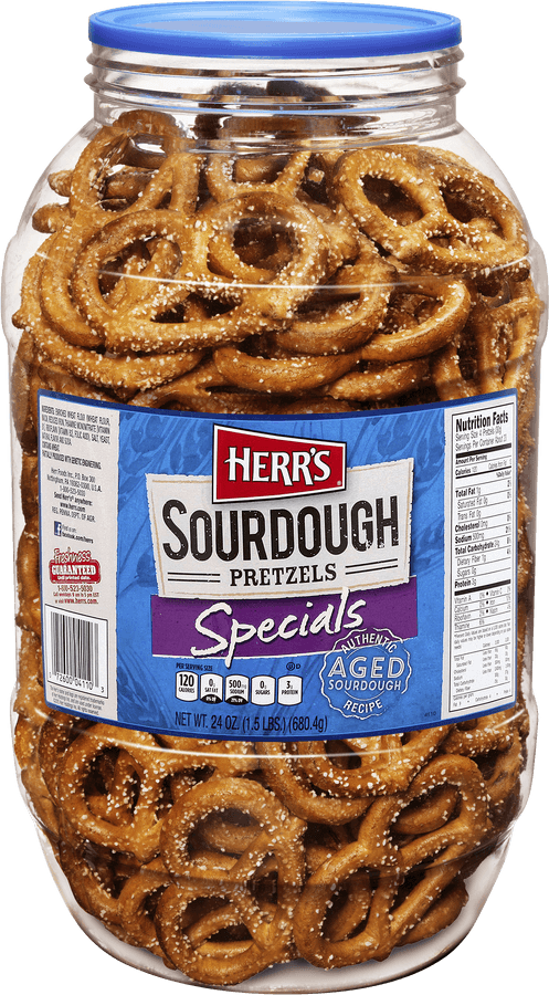 Herrs Sourdough Pretzels Jar