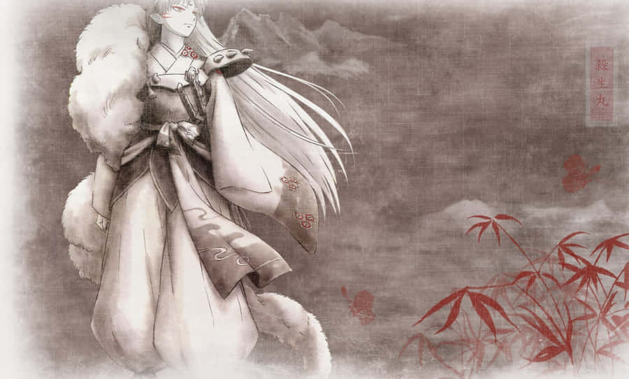 Papelde parede do Sesshomaru com resolução de 1792 x 1080.