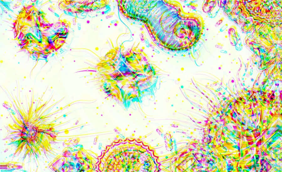 BuntesBakterien-Biologie-Bild
