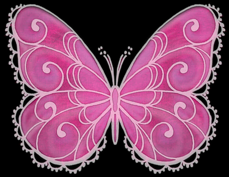 Pink Butterfly Artwork