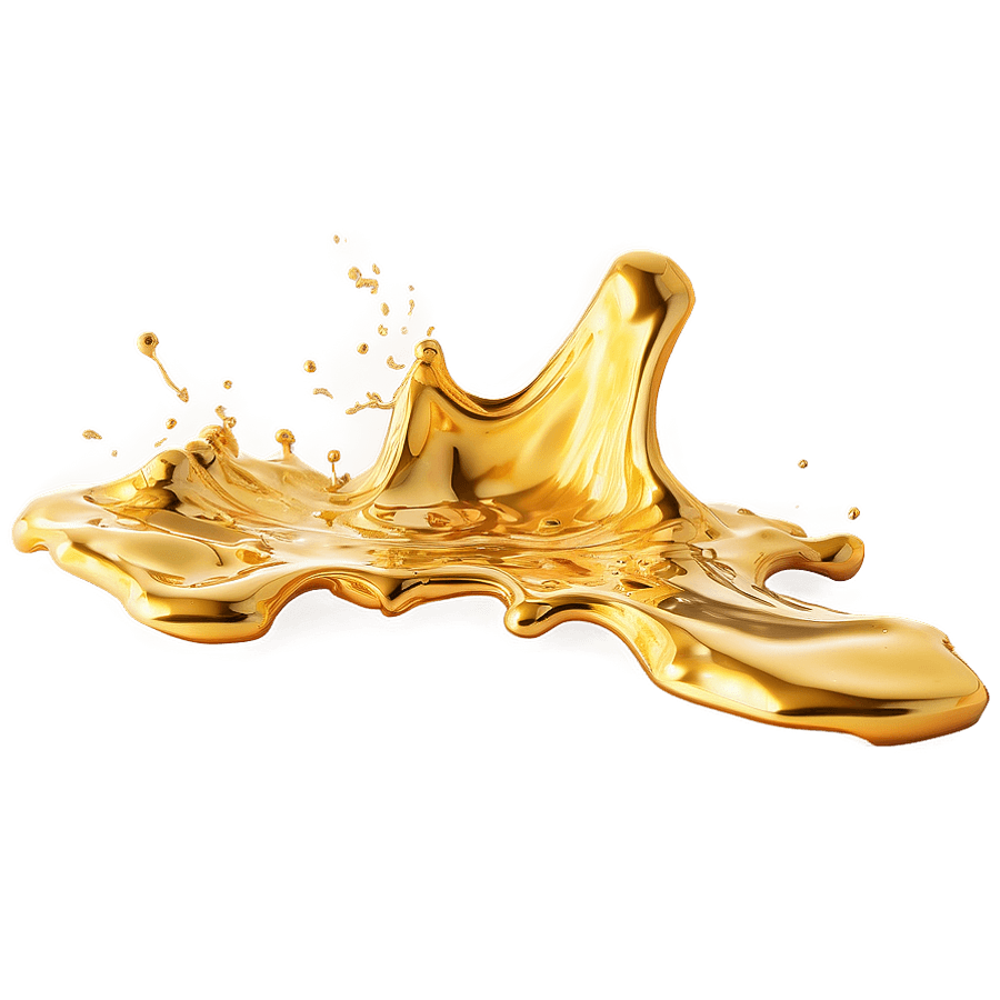 Liquid Gold Splash Effect PNG 06282024