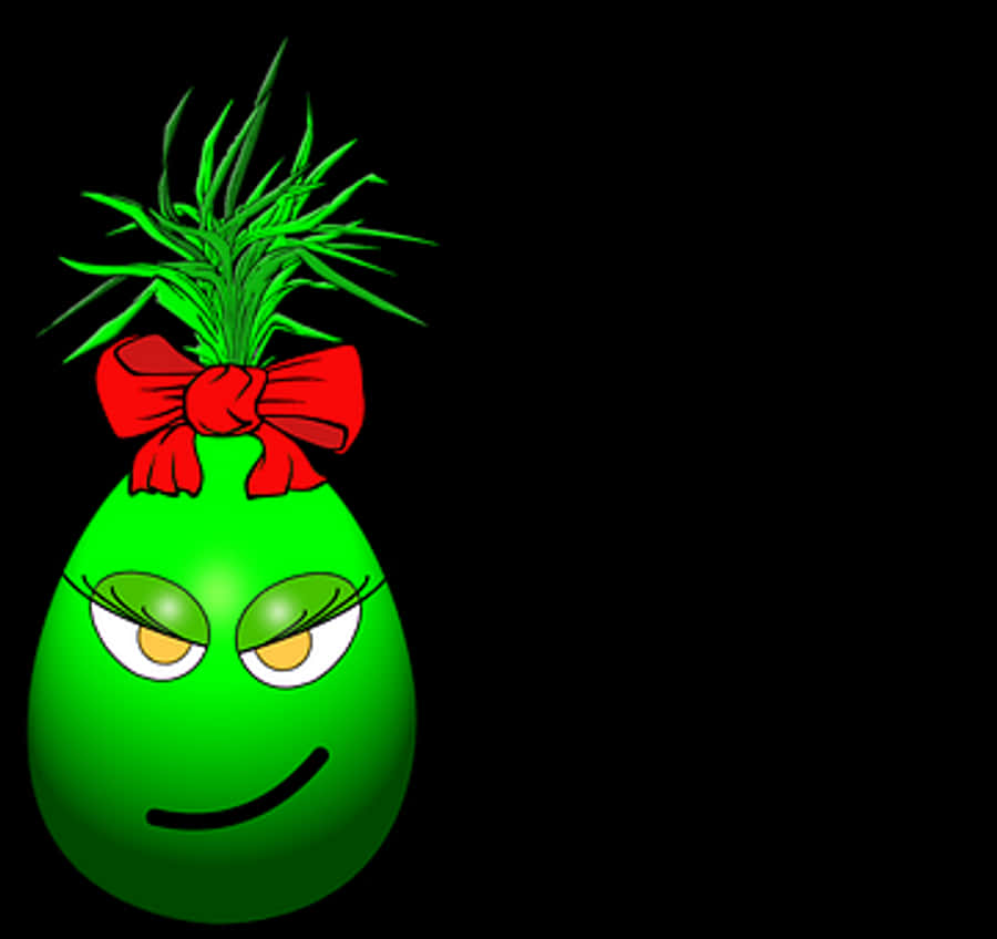 Green Egg Cartoon Character