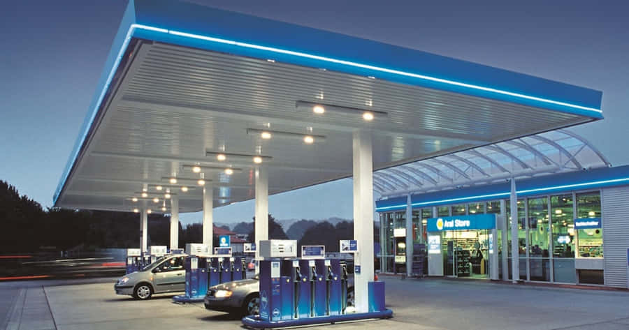 "Tankop på benzinstationen"