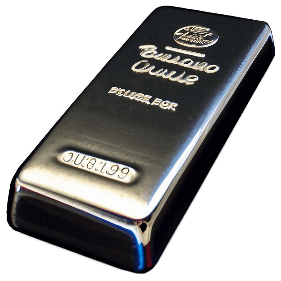 Pure Silver Bar PNG 39