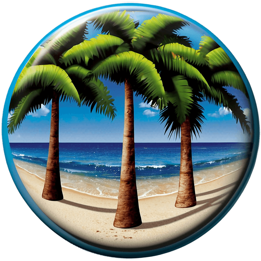 Beach Scene Fridge Magnet PNG ijq80