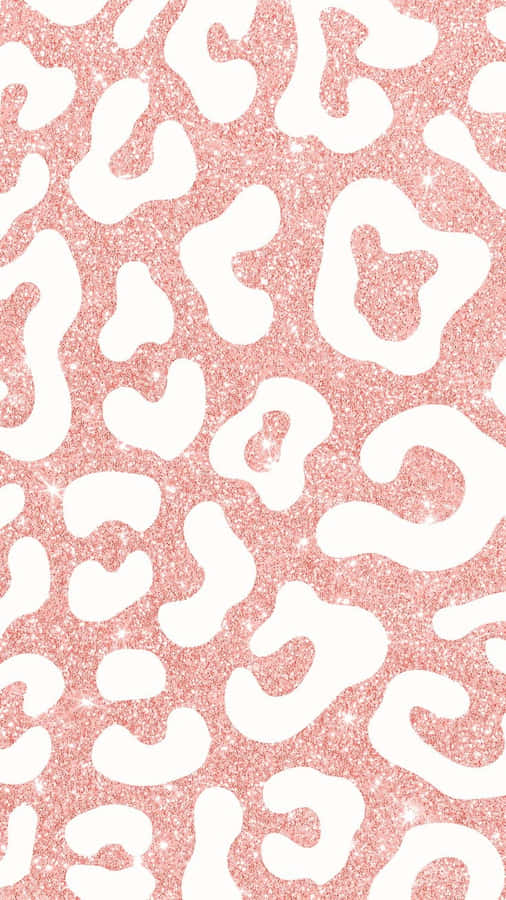 Glitzernder Gepardenprint auf pinkem Hintergrund