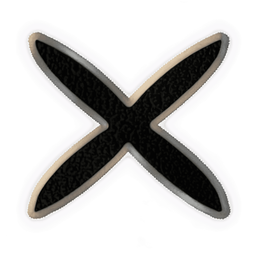 Textured X Icon PNG 36