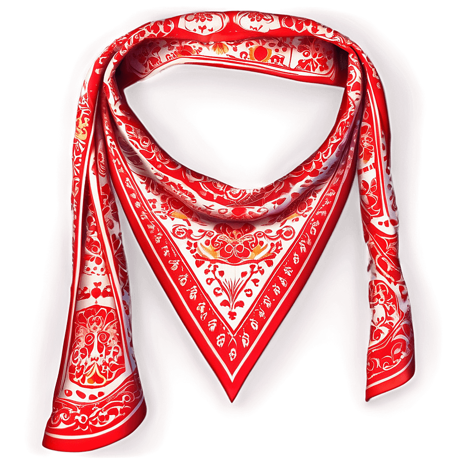 Red Bandana Abstract Design PNG 15