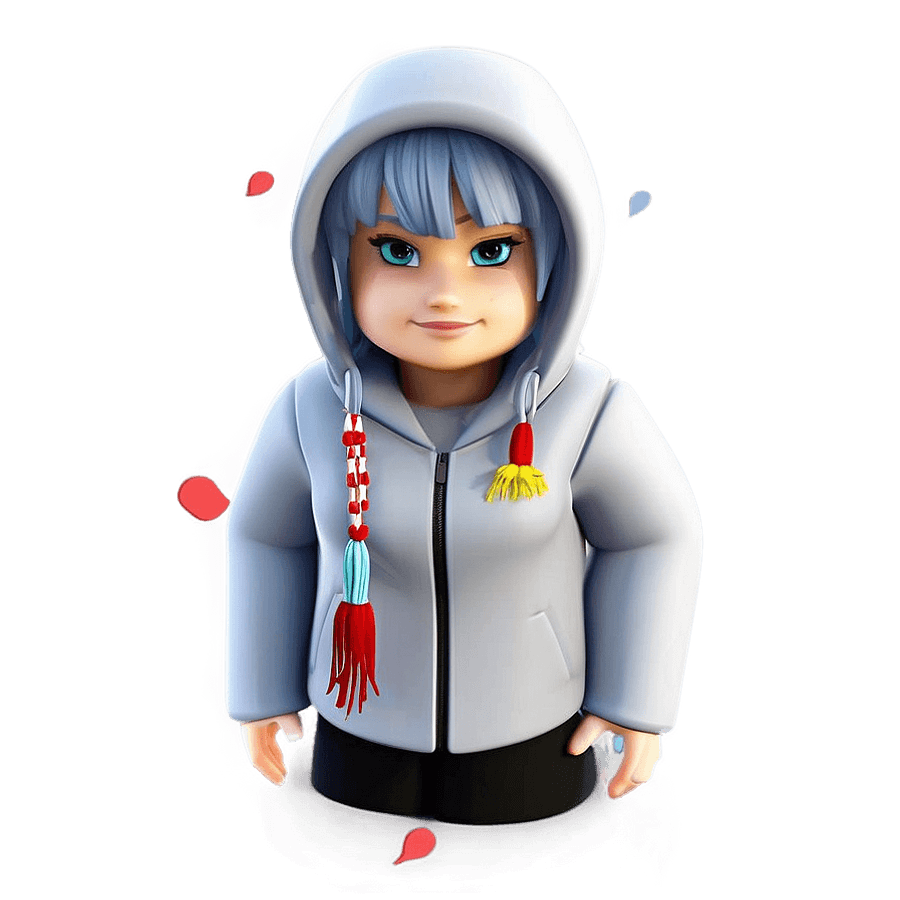 Roblox Girl in Winter Coat PNG trw86