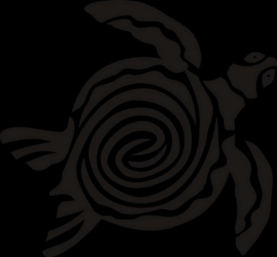 Abstract Turtle Silhouette Art