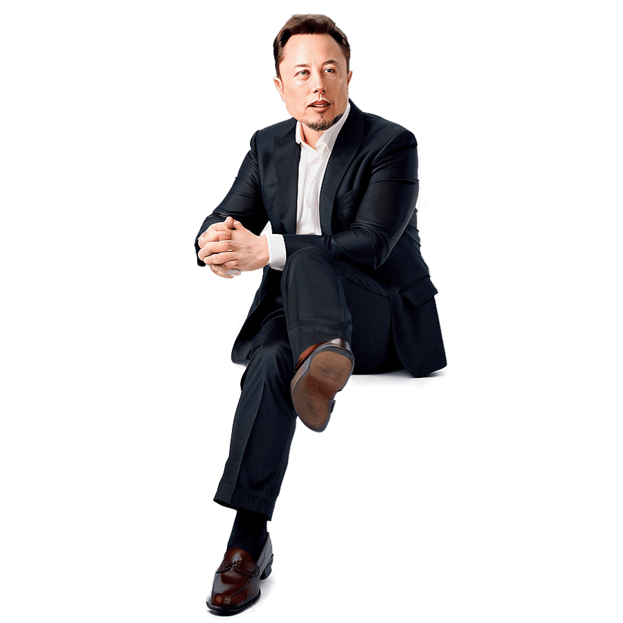 Elon Musk in Office PNG vea