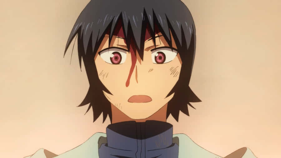 Planet mit Anime Charakter schockierter Ausdruck