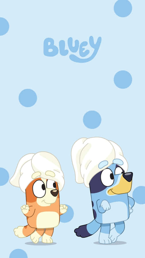 Bluey und Bingo Cartoon Wallpaper