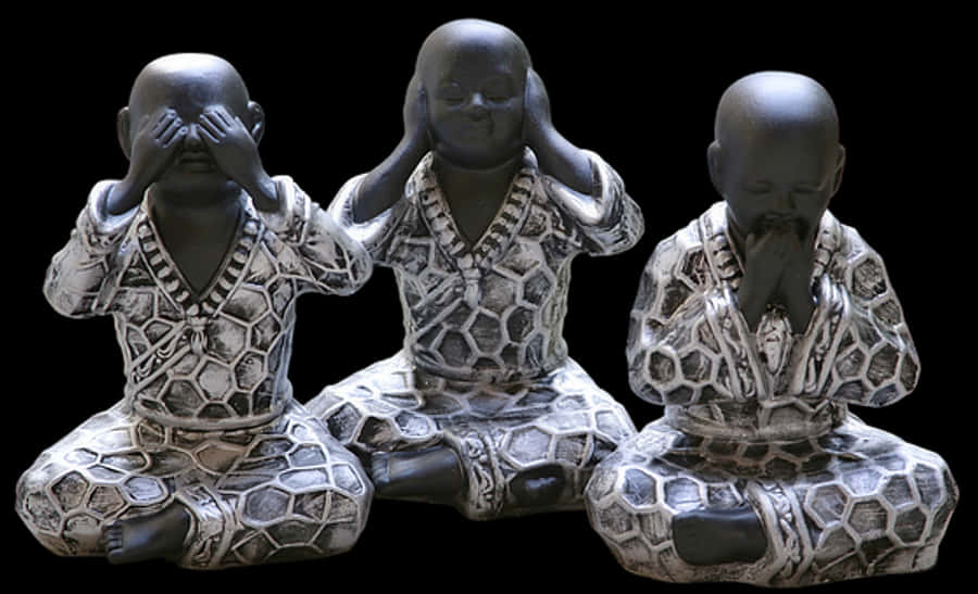 Three Wise Monkeys Buddha Statues