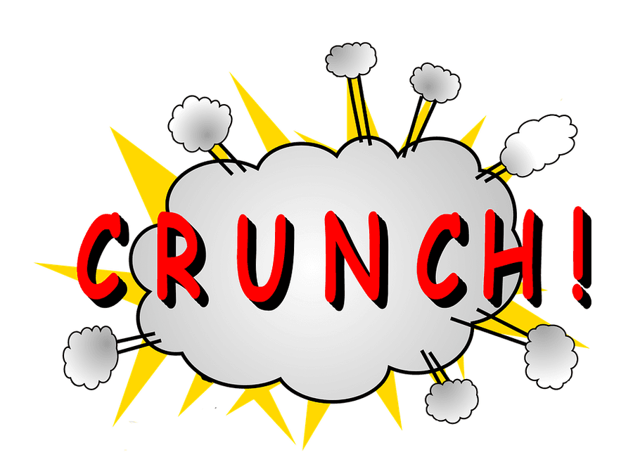 a cartoon explosion with text