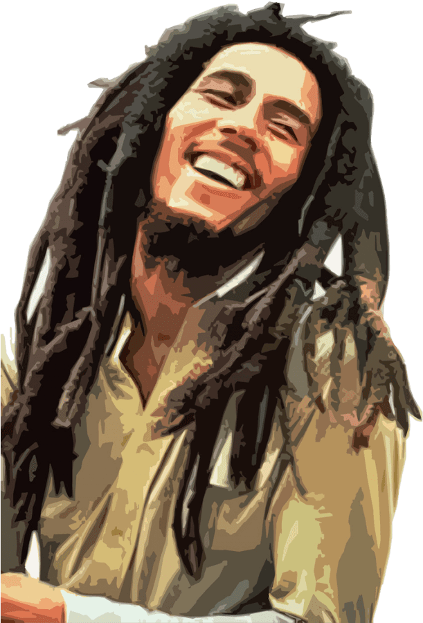 Bob Marley Smiling Portrait