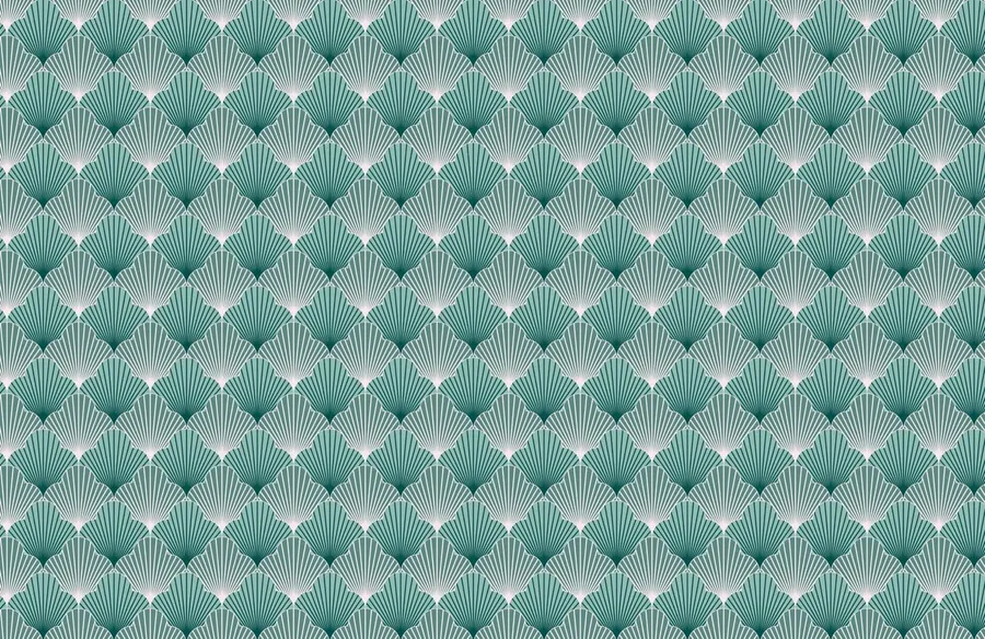 Scallops Pattern Green Aesthetic