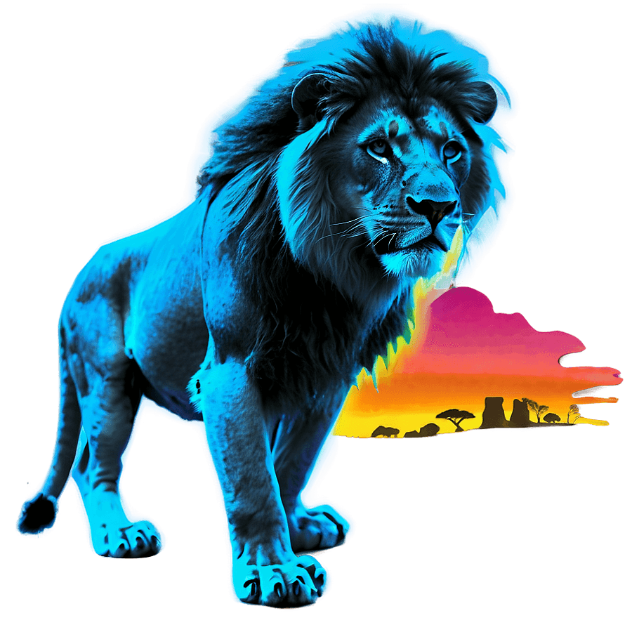 Lion King Silhouette Sunset PNG 44