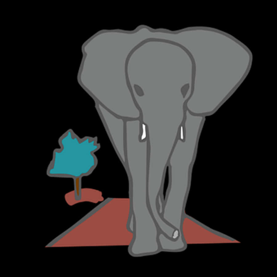 Stylized Elephant Graphic