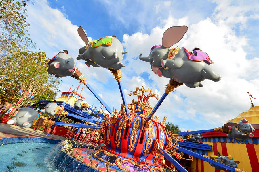 DisneyWorld Dumboåkattraktionen
