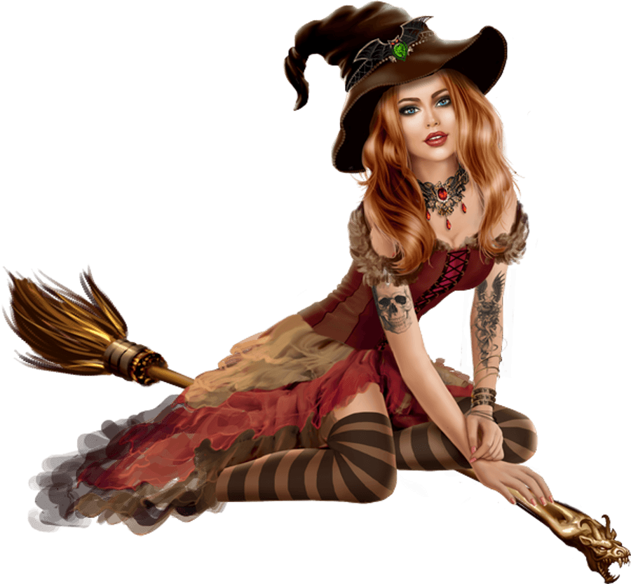 Enchanting Witchwith Broom
