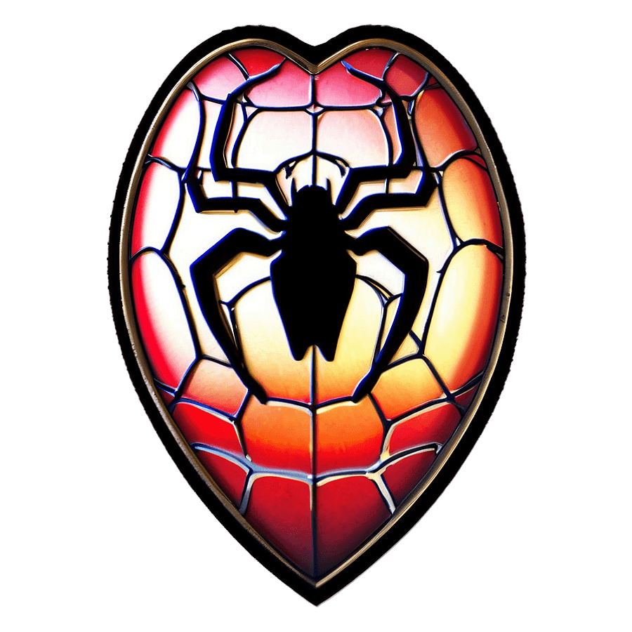 Spiderman Heart Badge PNG aop