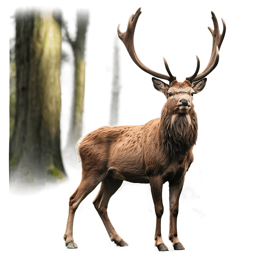 Minimalist Stag Sketch PNG 42