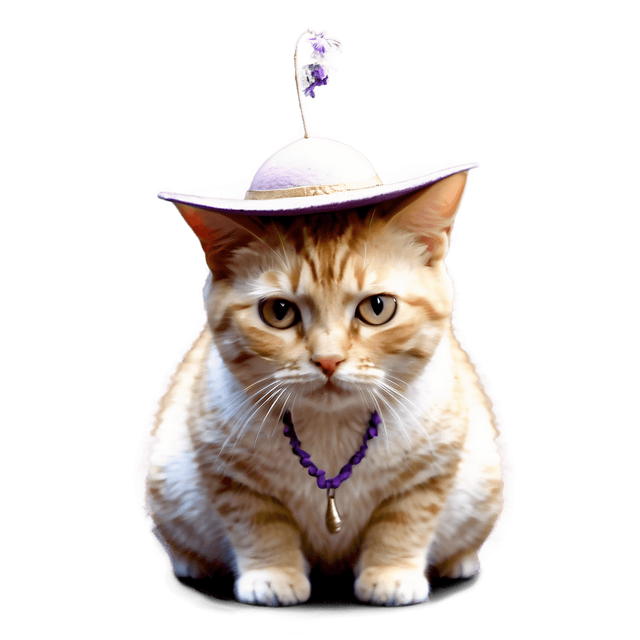 Fat Cat with Hat PNG 91