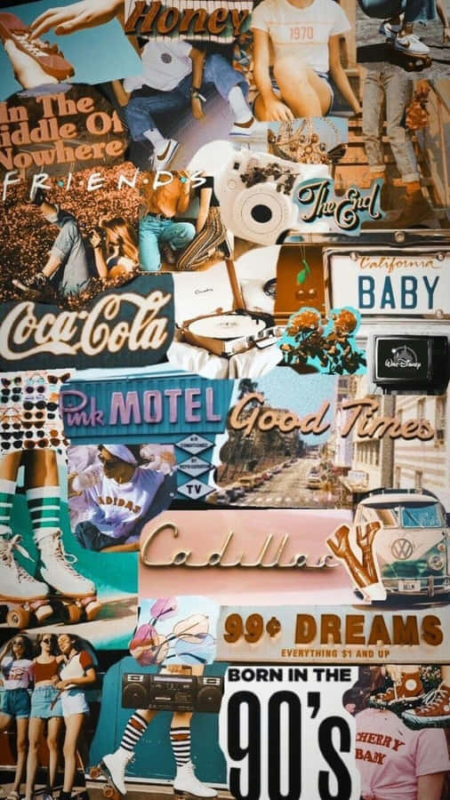 90erJahre Vintage Retro Ästhetik 900 x 1600 Hintergrundbild