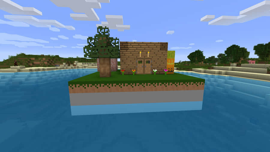 MinecraftPixel Art 1920 x 1080 Hintergrundbild