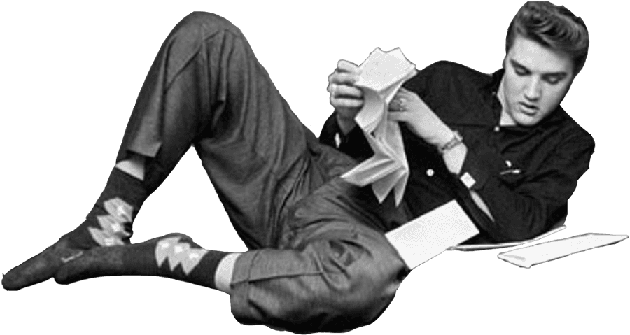 Elvis Presley Reading Fan Mail