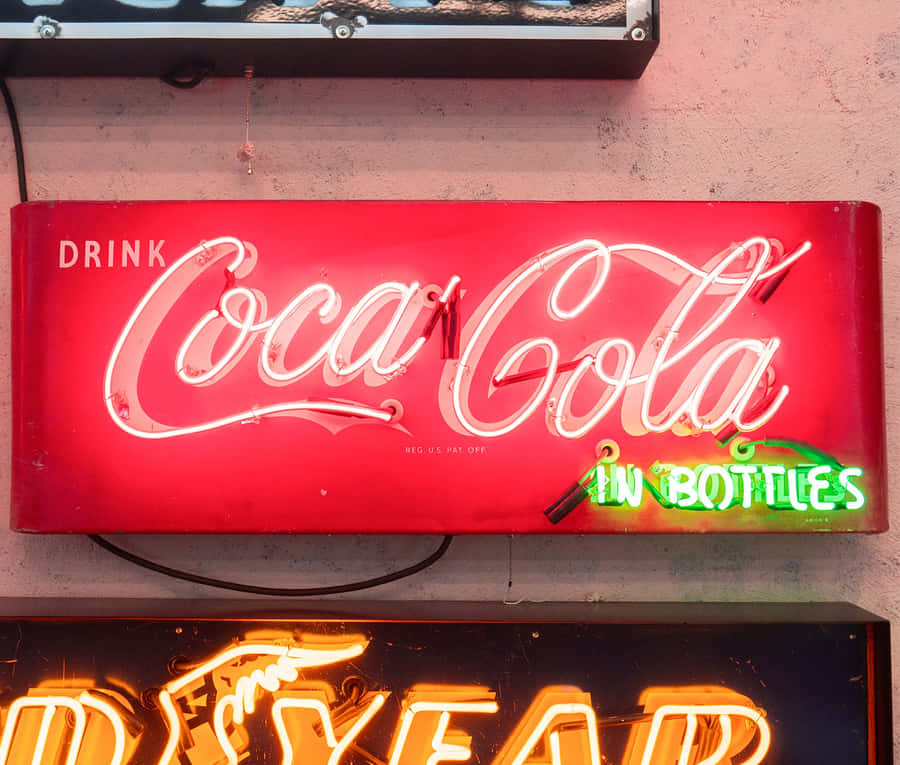 Letreiro Neon Vintage da Coca Cola