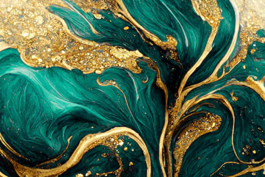 Texture di Marmo Teal e Oro