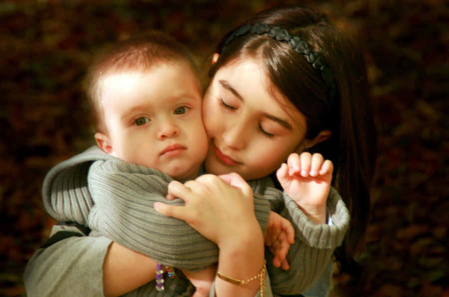 A Tender Moment Between Brother and Sister