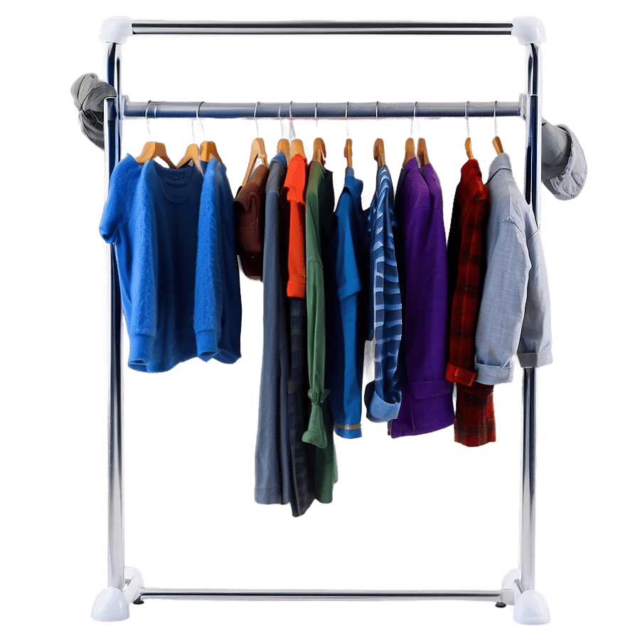 Space Efficient Clothing Rack PNG 05262024