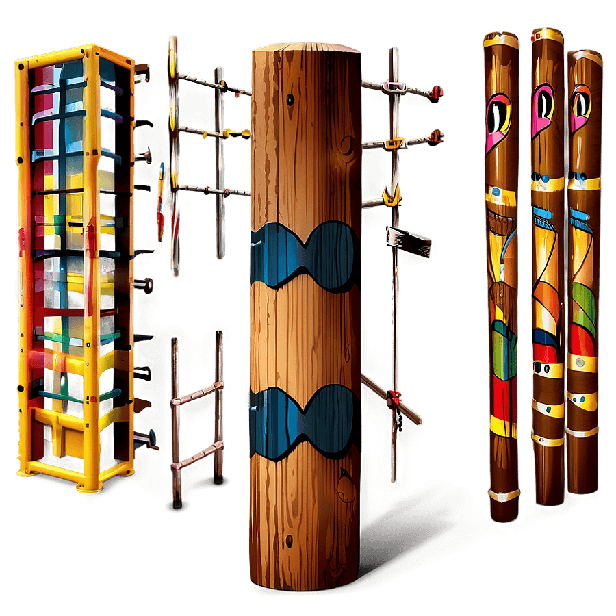 Wooden Pole Vector PNG kqu94