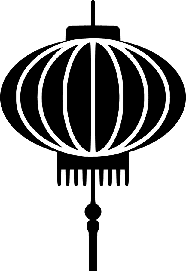 Elegant Black Lantern Silhouette