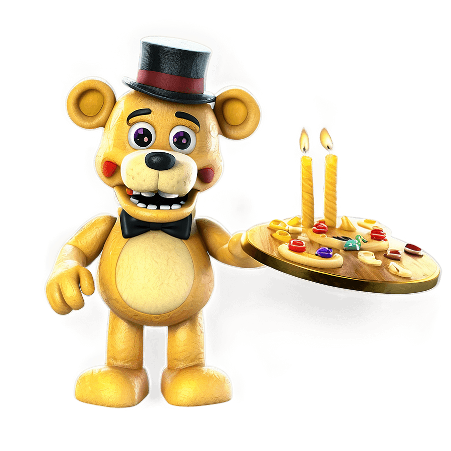Golden Freddy Character Art PNG tyt81
