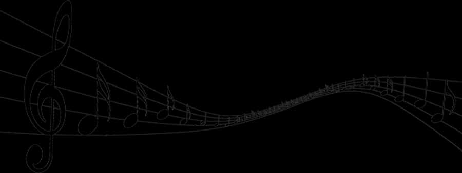 Abstract Musical Notes Flow
