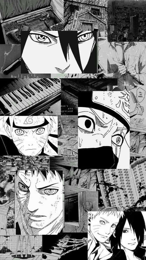 En collage af anime ansigter og musik skemaer