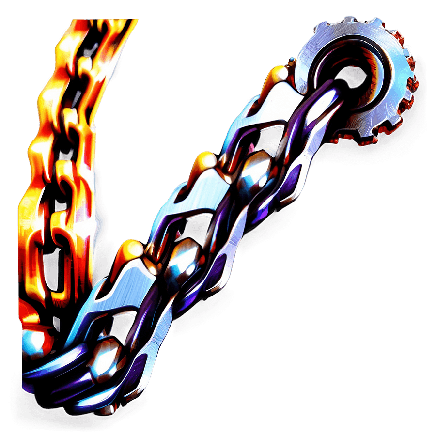 Bike Chain on White Background PNG anh