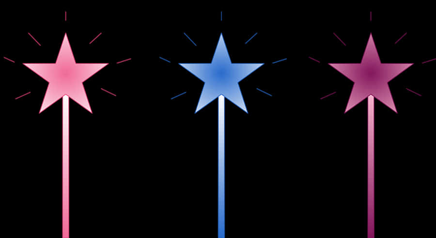 Colorful Star Wands