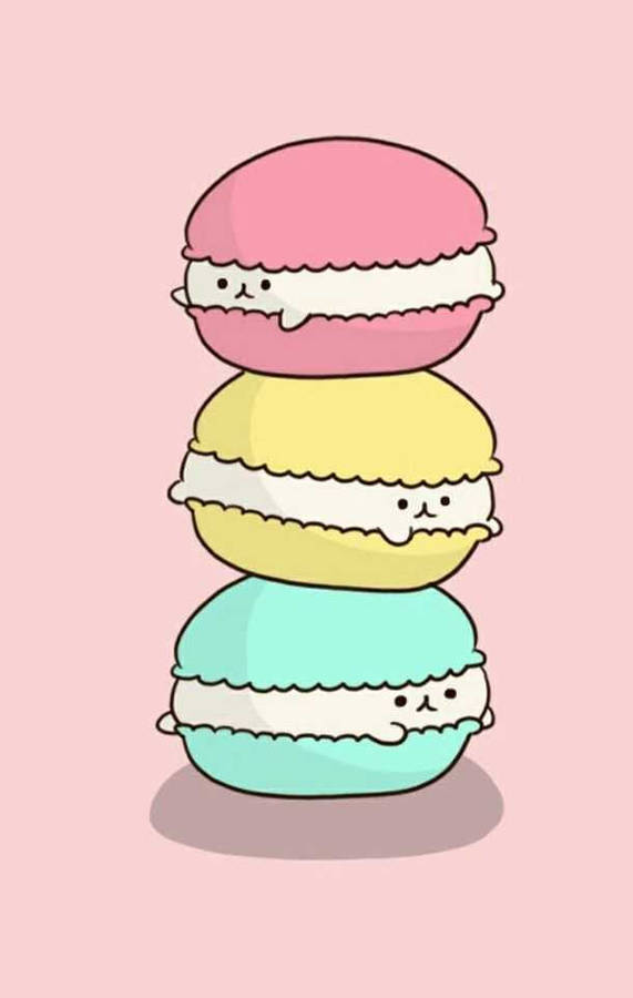 Macarons rosa Kawaii Molang